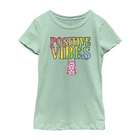 Little & Big Kid Girls Crew Neck Short Sleeve Regular Fit Care Bears Graphic T-Shirt