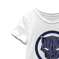 Little & Big Kid Girls Crew Neck Short Sleeve Classic Fit Black Panther Graphic T-Shirt