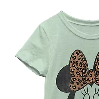 Disney Little & Big Kid Girls Crew Neck Short Sleeve Regular Fit Minnie Mouse Graphic T-Shirt