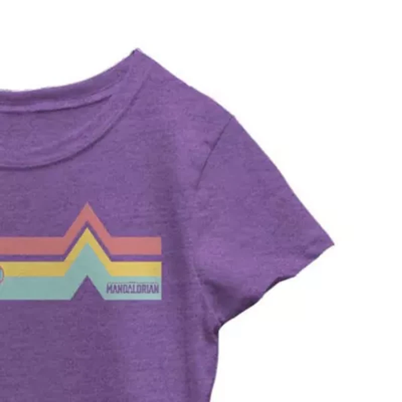Rainbow Child Little & Big Kid Girls Crew Neck Short Sleeve Slim Fit Star Wars Graphic T-Shirt