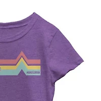 Rainbow Child Little & Big Kid Girls Crew Neck Short Sleeve Slim Fit Star Wars Graphic T-Shirt