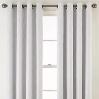 Max Blackout Prescott Grommet Top Embroidered 100% Single Curtain Panel