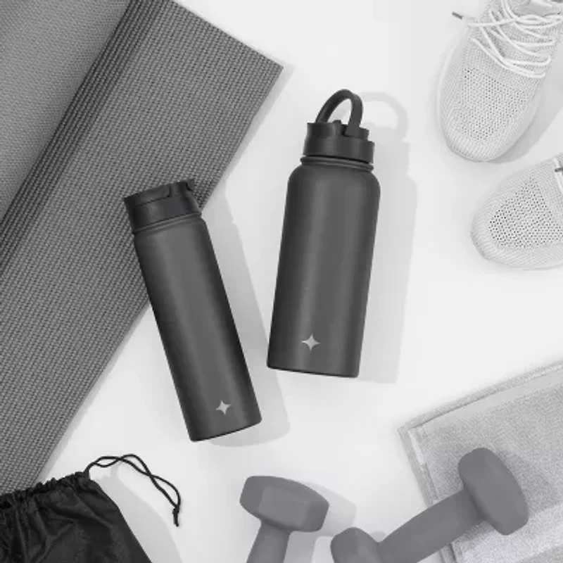 Joyjolt Insulated Water With Flip Lid & Sport Straw - 32 Oz Oz. Bottle