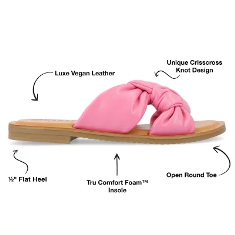 Journee Collection Womens Kianna Flat Sandals