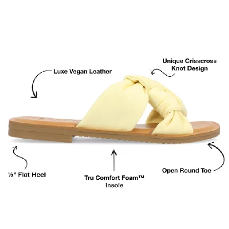 Journee Collection Womens Kianna Flat Sandals