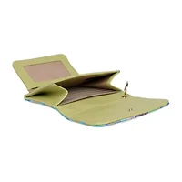 Julia Buxton Mini Flap Card Case Womens Rfid Blocking Wallet