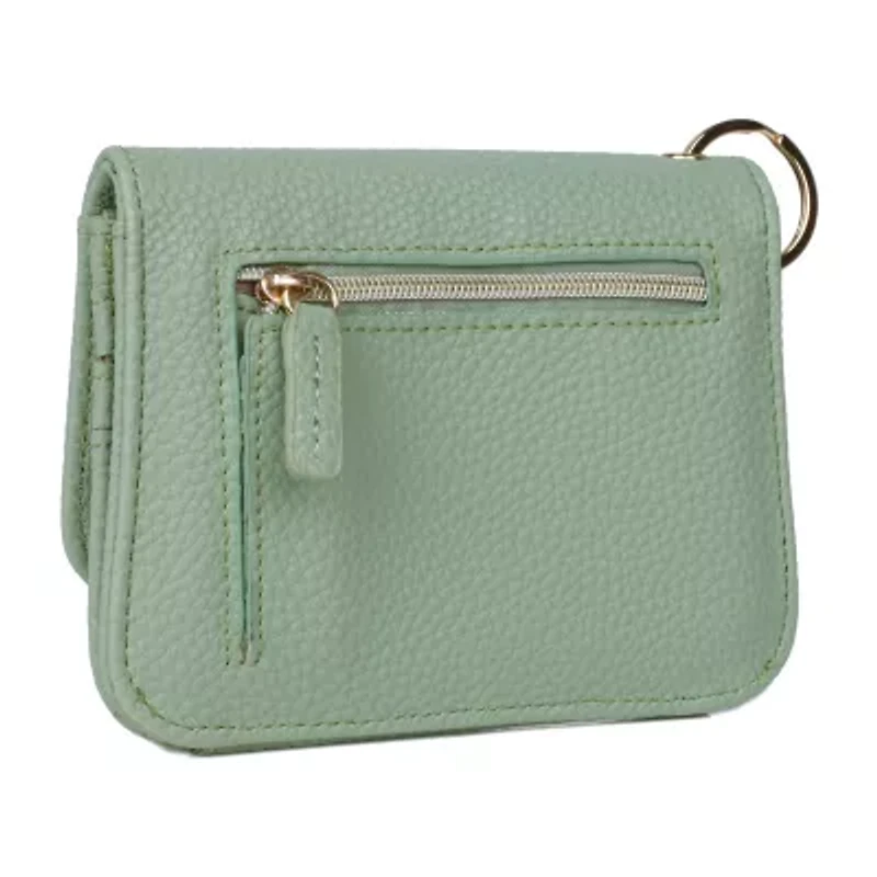 Julia Buxton Mini Flap Card Case Womens Rfid Blocking Wallet