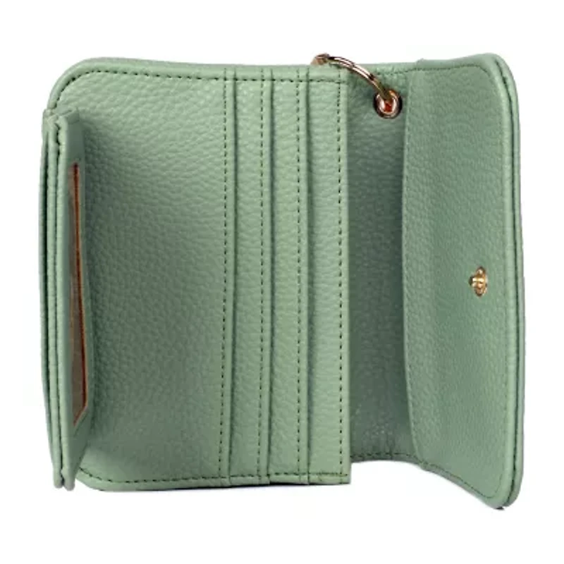 Julia Buxton Mini Flap Card Case Womens Rfid Blocking Wallet