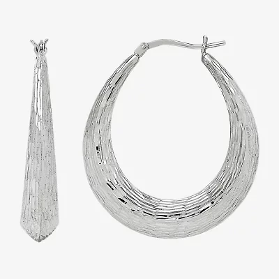 Limited Quantities! Tiger Claw Womens Sterling Silver 40mm Hoop Earrings