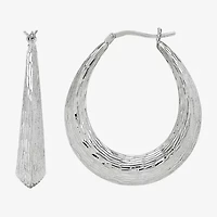 Limited Quantities! Tiger Claw Womens Sterling Silver 40mm Hoop Earrings
