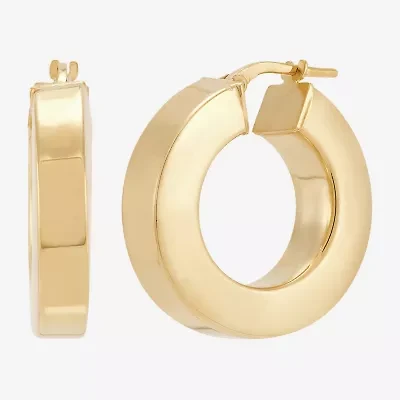 Limited Quantities! Womens 14K Gold Over Silver 15mm Hoop Earrings