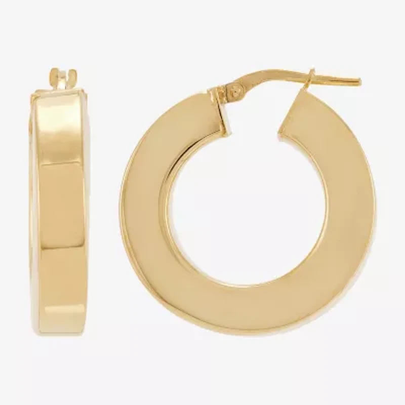 Limited Quantities! Womens 14K Gold Over Silver 15mm Hoop Earrings