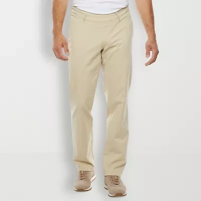 St. John's Bay Seated Adjustable Leg Mens Adaptive Adjustable Features Easy-on + Easy-off Regular Fit Flat Front Pant