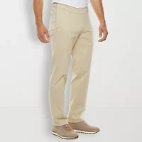 St. John's Bay Seated Adjustable Leg Mens Adaptive Adjustable Features Easy-on + Easy-off Regular Fit Flat Front Pant