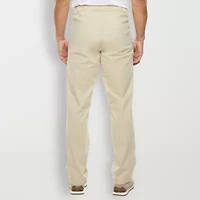 St. John's Bay Seated Chino Mens Adaptive Adjustable Features Easy-on + Easy-off Regular Fit Flat Front Pant
