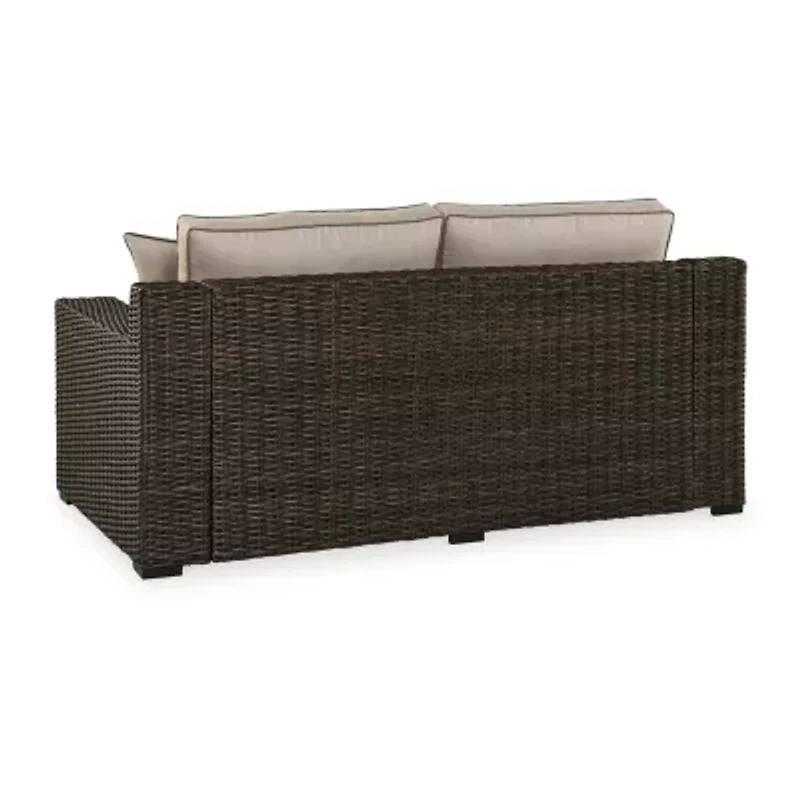 Signature Design by Ashley® Coastline Bay Outdoor Loveseat with Cushions
