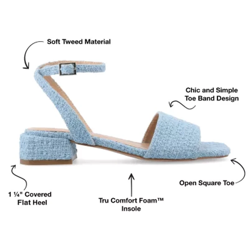 Journee Collection Womens Adleey Flat Sandals