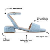 Journee Collection Womens Adleey Flat Sandals