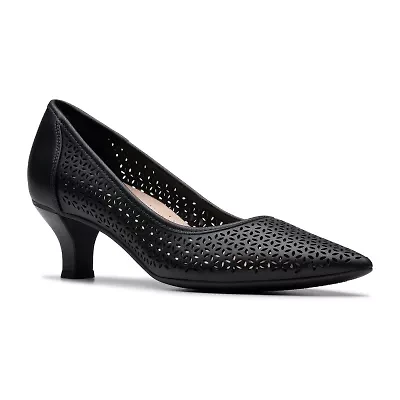 Clarks Kepley Sky Womens Pointed Closed Toe Kitten Heel Pumps