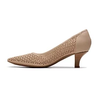 Clarks Kepley Sky Womens Pointed Closed Toe Kitten Heel Pumps