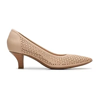 Clarks Kepley Sky Womens Pointed Closed Toe Kitten Heel Pumps