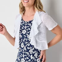 Perceptions Womens Floral Jacket Dress