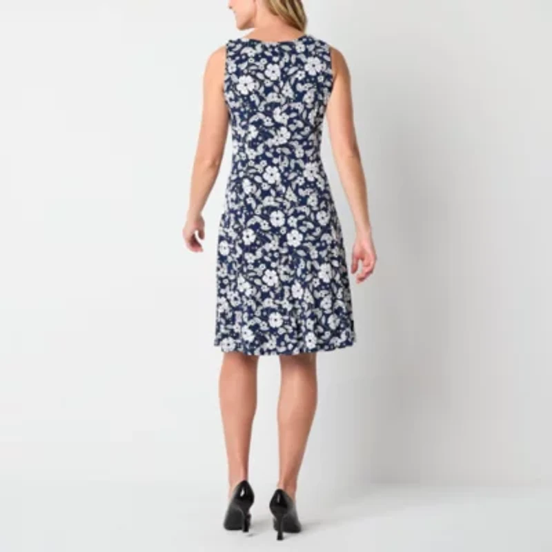 Perceptions Womens Floral Jacket Dress