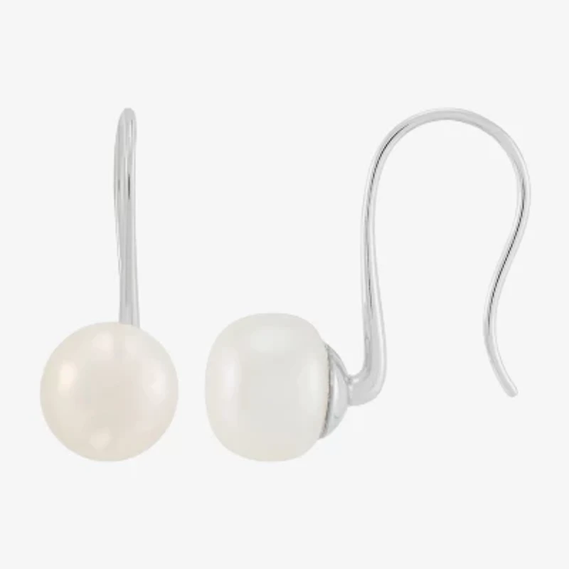 Limited Quantities! Womens Dyed White Cultured Freshwater Pearl Sterling Silver Drop Earrings