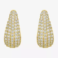 Diamond Addiction (G-H / Si2-I1) Womens 1/2 CT. T.W. Lab Grown White Diamond 10K Gold 15mm Hoop Earrings