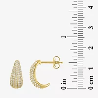 Diamond Addiction (G-H / Si2-I1) Womens 1/2 CT. T.W. Lab Grown White Diamond 10K Gold 15mm Hoop Earrings