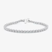 (Si2/F) Womens 7 Ct.T.W. Lab Grown White Diamond 10K Gold 7 Inch Tennis Bracelet