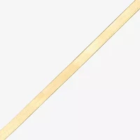 Made in Italy Womens 10K Gold 7.25 Inch Solid Herringbone Chain Bracelet