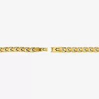 Bulova Mens Stainless Steel 8 Inch Solid Link Chain Bracelet