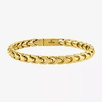 Bulova Mens Stainless Steel 8 Inch Solid Link Chain Bracelet