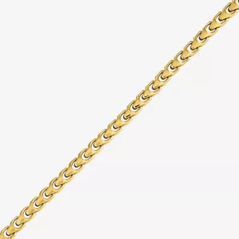 Bulova Mens Stainless Steel 8 Inch Solid Link Chain Bracelet