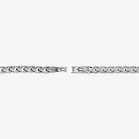 Bulova Mens Stainless Steel 8 Inch Solid Link Chain Bracelet