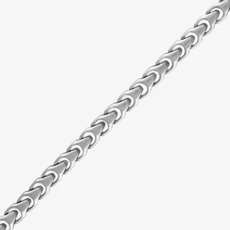 Bulova Mens Stainless Steel 8 Inch Solid Link Chain Bracelet