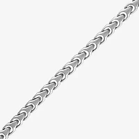 Bulova Mens Stainless Steel 8 Inch Solid Link Chain Bracelet