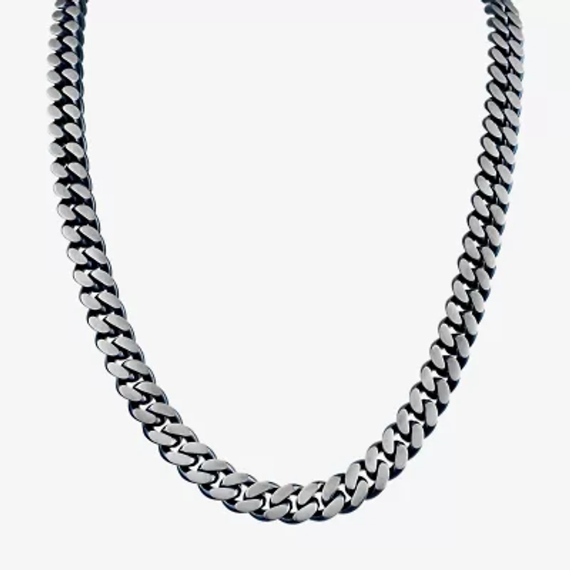 Bulova Mens Stainless Steel 24 Inch Curb Chain Necklace