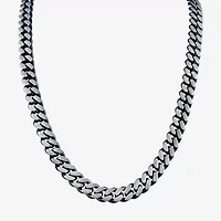 Bulova Mens Stainless Steel 24 Inch Curb Chain Necklace