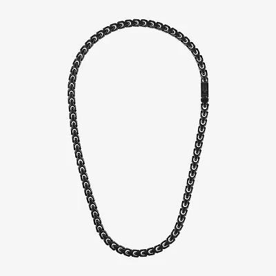Bulova Mens Stainless Steel Inch Link Chain Necklace