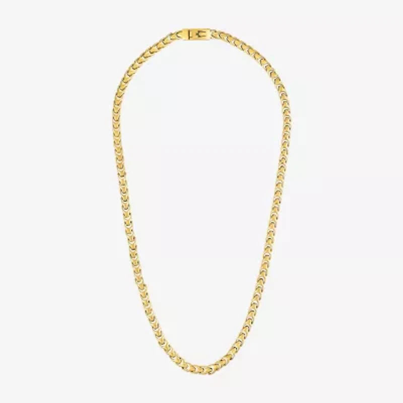 Bulova Mens Stainless Steel Inch Link Chain Necklace