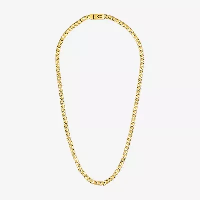 Bulova Mens Stainless Steel 24 Inch Link Chain Necklace