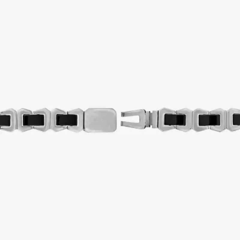 Bulova Mens Stainless Steel Solid 8 1/2 Inch Link Bracelet