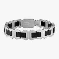 Bulova Mens Stainless Steel Solid 8 1/2 Inch Link Bracelet