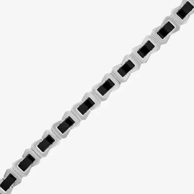 Bulova Mens Stainless Steel Solid 8 1/2 Inch Link Bracelet