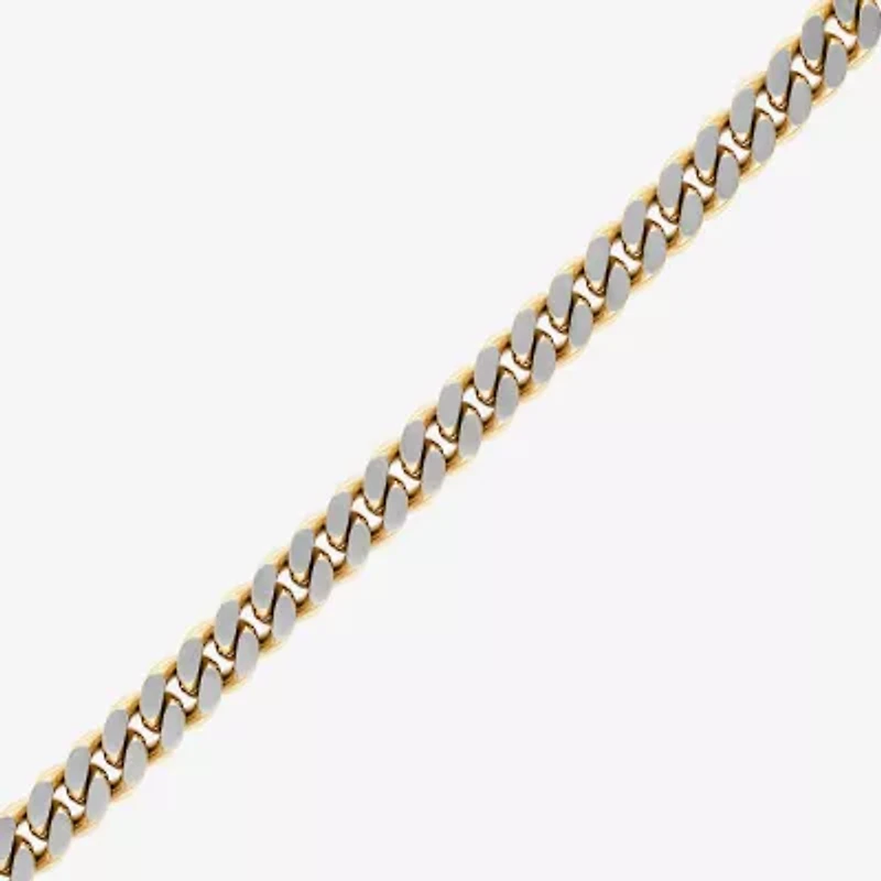 Bulova Mens Stainless Steel 8 1/2 Inch Solid Curb Chain Bracelet