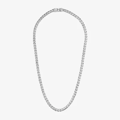 Bulova Mens Stainless Steel 22 Inch Link Chain Necklace