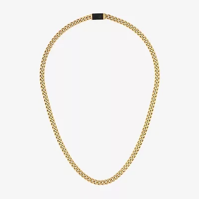 Bulova Mens Stainless Steel 22 Inch Curb Chain Necklace