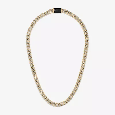 Bulova Mens Stainless Steel 24 Inch Curb Chain Necklace